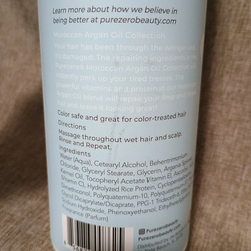 Lot of 5 - Purezero Moroccan Argan Oil Repair Shampoo(2) & Conditioner(3) 20oz